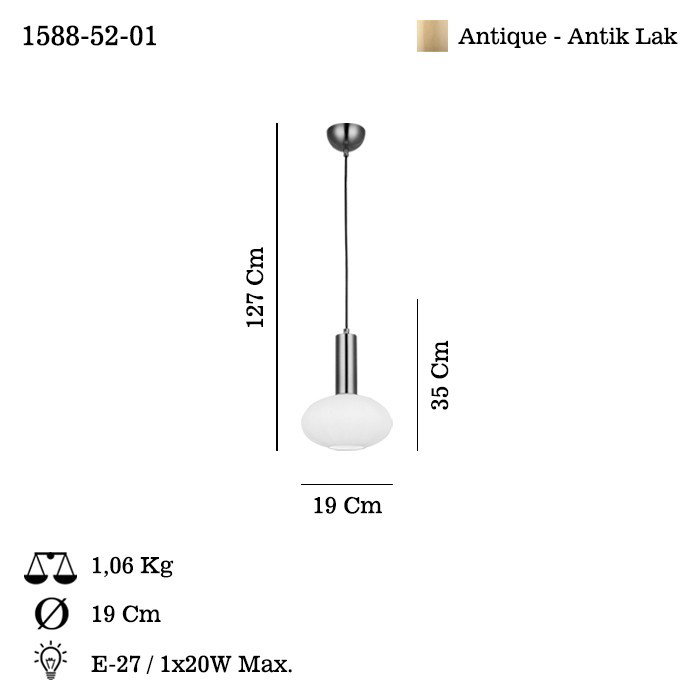 Opviq Kabo - 52-01 Candelabro de Laca Antigua